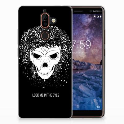 Silicone Back Case Nokia 7 Plus Skull Hair Silicone Back Case Nokia 7 Plus Skull Hair