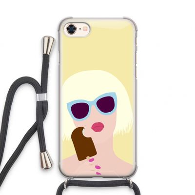 Ice cream: iPhone 7 Transparant Hoesje met koord
