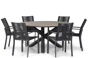 Santika Annisa/Ancona 150 cm dining tuinset 7-delig