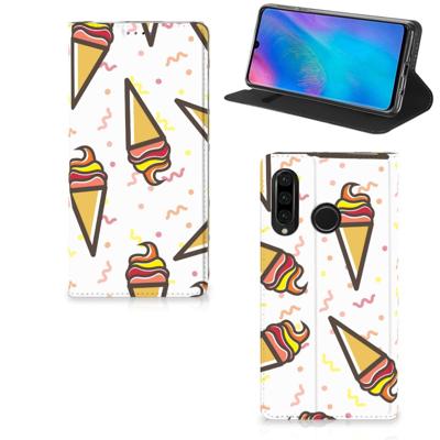 Huawei P30 Lite New Edition | Flip Style Cover | Icecream