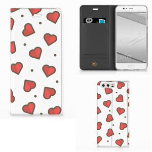 Huawei P10 Plus Hoesje met Magneet Hearts