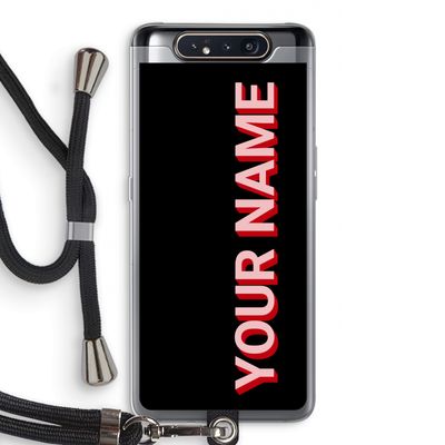Namecase: Samsung Galaxy A80 Transparant Hoesje met koord
