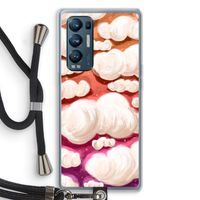 Katoen Wolken: Oppo Find X3 Neo Transparant Hoesje met koord