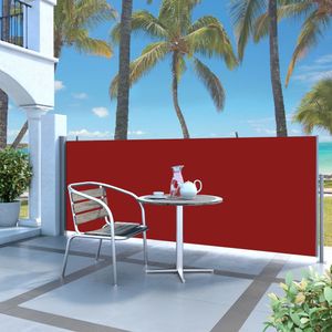 VidaXL Windscherm uittrekbaar 140x300 cm rood