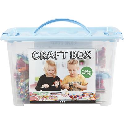 Creativ Company Hobbybox blauw met creatieve materialen, 1st.