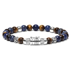 Buddha to Buddha 189MS Armband Spirit Bead Mini Mix Sodalite Tigereye (D) 18 cm