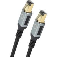 Oehlbach D1C13353 RJ45 Netwerkkabel, patchkabel CAT 8.1 2.00 m Zwart Vergulde steekcontacten, Afgeschermd (drievoudig) 1 stuk(s) - thumbnail