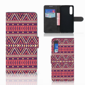 Huawei P30 Telefoon Hoesje Aztec Paars