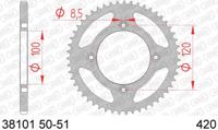 AFAM Chain wheel 420 51z steel silver