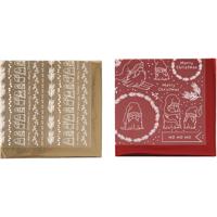Creativ Company Deco folie en transfervel, traditionele kerst, vel 15x15 cm, goud, rood, 2x2 vel/ 1 doos