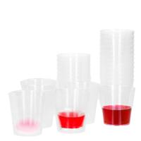 Shotglazen/borrelglazen - 60x - kunststof - 30ml - transparant