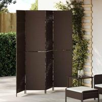Kamerscherm Bruin 195 x 180 cm poly rattan