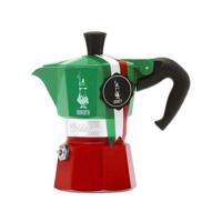 Italiaanse koffiezetter - BIALETTI - La Mokina Italia - Geschikt voor alle kookplaten behalve inductie - 1 kopje - 40 ml - Groen / Rood