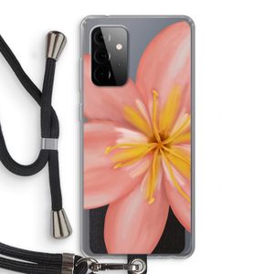 Pink Ellila Flower: Samsung Galaxy A72 5G Transparant Hoesje met koord