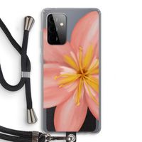 Pink Ellila Flower: Samsung Galaxy A72 5G Transparant Hoesje met koord