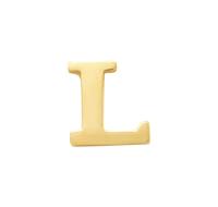 Minimalistische letter oorbelknopje - 14K GOUD - Goud - L