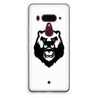 Angry Bear (white): HTC U12+ Transparant Hoesje