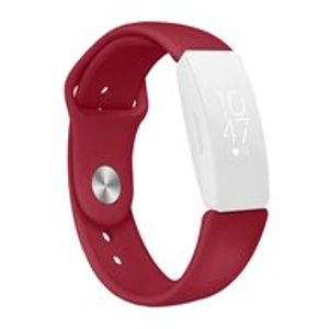 Fitbit Inspire 1 / HR / Ace 2 siliconen bandje - Maat: Large - Wijnrood