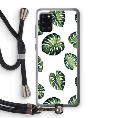 Tropische bladeren: Samsung Galaxy A31 Transparant Hoesje met koord