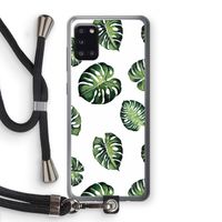 Tropische bladeren: Samsung Galaxy A31 Transparant Hoesje met koord