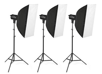 Bresser BRM-310AM Studio Flitsset 3x 300W OUTLET