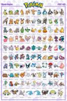 Poster Pokémon Sinnoh French Characters 61x91,5cm