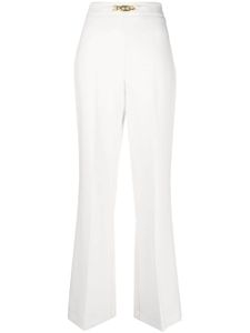 TWINSET pantalon évasé à détail de chaîne - Blanc