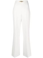 TWINSET pantalon évasé à détail de chaîne - Blanc