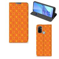 OPPO A53 | A53s | Hoesje met Magneet | Batik Oranje