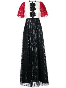 Macgraw robe longue à sequins brodés - Noir