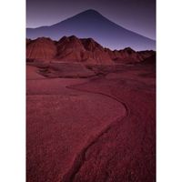 Fotobehang - Red Mountain Desert 200x280cm - Vliesbehang - thumbnail