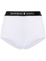 Natasha Zinko culotte à bande logo - Blanc