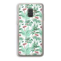 Flamingo bladeren: Samsung Galaxy A8 (2018) Transparant Hoesje Flamingo bladeren: Samsung Galaxy A8 (2018) Transparant Hoesje