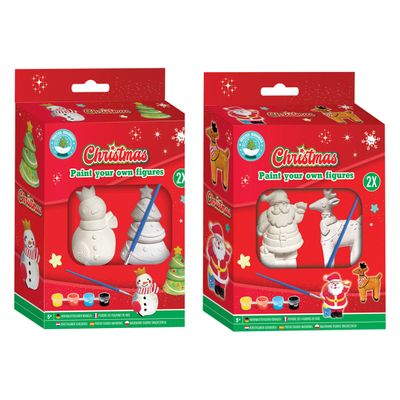 Grafix Schilder je eigen kerstfiguren, set van 2 stuks