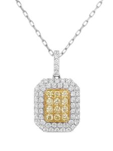 HYT Jewelry collier en or 18ct et platine serti de diamants - Argent