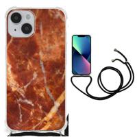 iPhone 14 Anti-Shock Hoesje Marmer Bruin