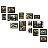 HAES DECO - Collage set 15 houten fotolijsten Paris zwart - SP001901-15 - thumbnail