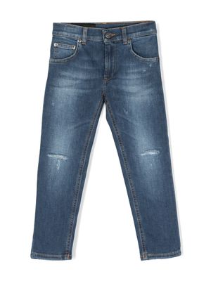 DONDUP KIDS jean à effet usé - Bleu