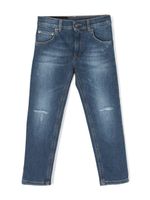 DONDUP KIDS jean à effet usé - Bleu