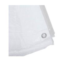 Benson afdekzeil - 3x stuks - wit - 2 x 3 m - bevestiging ogen - grondzeil - dekzeil