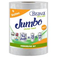 Brava Keukenpapier XXL Voordeelverpakking - 6 Ultra-Absorberende Rollen