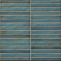 Pencil Raku Turquoise mozaiektegel 35x35 blauw