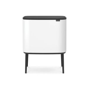 Brabantia 313523 vuilnisbak 33 l Rechthoekig Roestvrijstaal Zwart, Wit