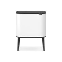 Brabantia 313523 vuilnisbak 33 l Rechthoekig Roestvrijstaal Zwart, Wit