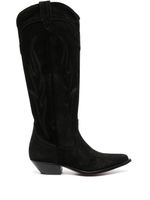 Sonora bottines d'inspiration western en daim 40 mm - Noir