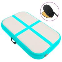 VidaXL Gymnastiekmat met pomp opblaasbaar 60x100x15 cm pvc groen