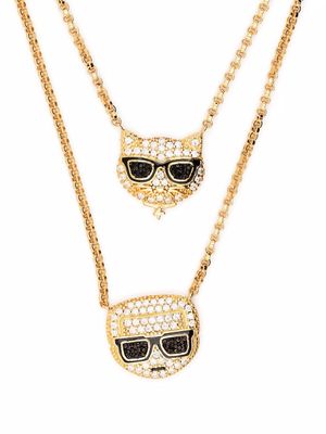 Karl Lagerfeld collier Ikonik Karl Choupette - Or