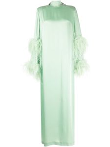 Rachel Gilbert robe Zahra à détails de plumes - Vert