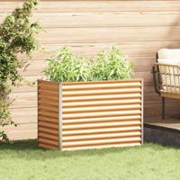 VidaXL Verhoogde plantenbak 98 x 50 x 68 cm gegalvaniseerd staal