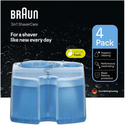 Braun Braun 3-in-1 ShaverCare Cartridges - 4 stuks Braun Braun 3-in-1 ShaverCare Cartridges - 4 stuks